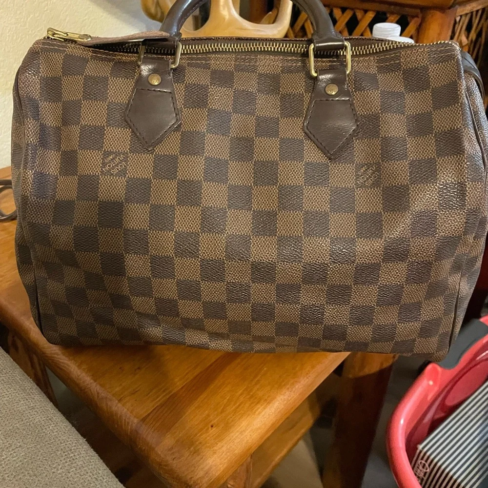 Louis Vuitton Brown Shoulder Bag Damier Ebene - Picture 6 of 8